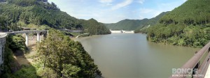 試験灌水の大山ダム